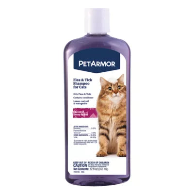 PetArmor Flea & Tick shampoo for cat 12 fl oz (355ml) coconut berry